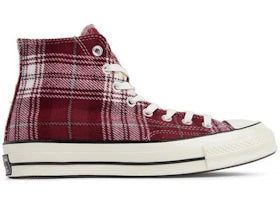 Converse Chuck Taylor All Star 70 Hi Plaid Pack Dark Burgundy - authentic Converse sneakers