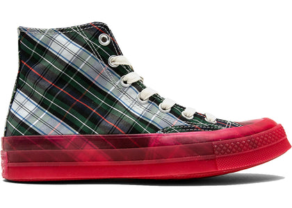 Converse Chuck Taylor All Star 70 Hi Plaid Translucent Midsole Red - authentic Converse sneakers