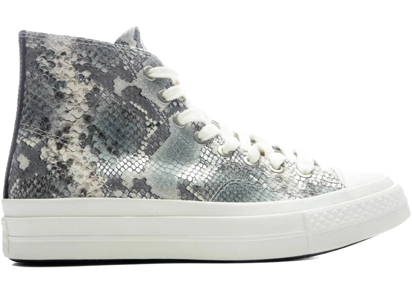 Converse Chuck Taylor All Star First String High Snakeskin Snow White Black - vue secondaire A