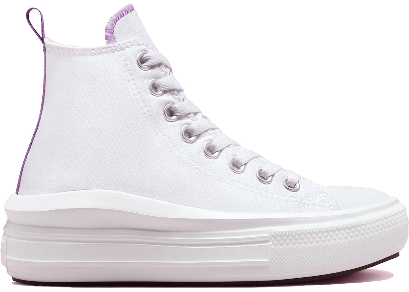 Converse Chuck Taylor All Star Move Platform Hi White Pixel Purple (GS) - vue secondaire A
