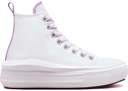 Converse Chuck Taylor All Star Move Platform Hi White Pixel Purple (GS) - sneakers view 2