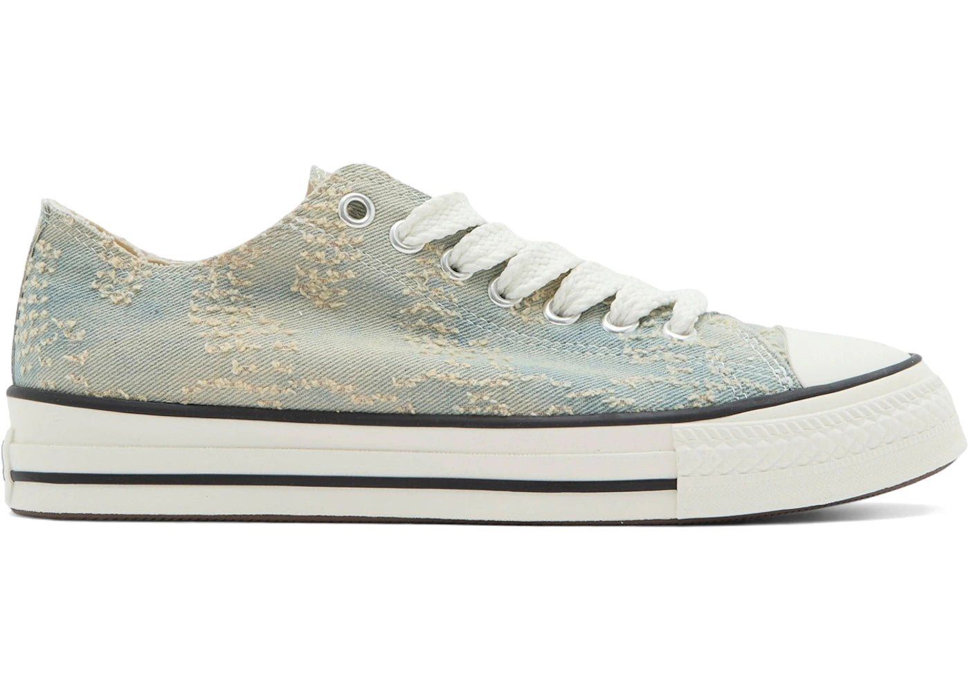 Converse Chuck Taylor All Star Throwback Low Denim Blue Vintage White - vue 360