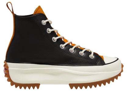 Converse Run Star Hike Hi Leather Black Saffron (Women's) - authentic Converse sneakers