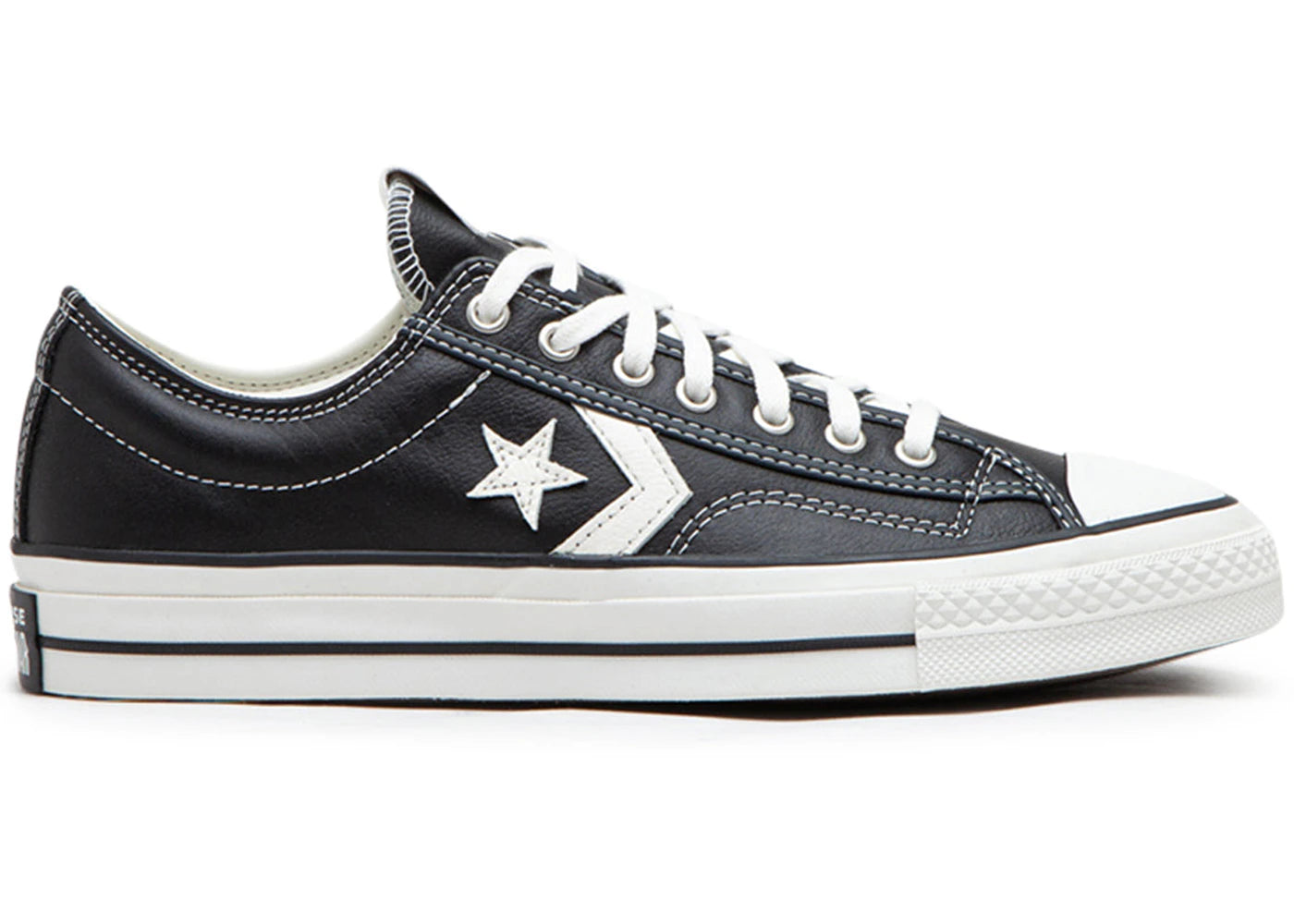 Converse Star Player 76 Fall Leather Black White - vue 360
