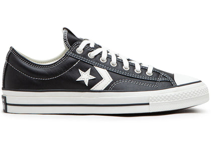 Converse Star Player 76 Fall Leather Black White - authentic Converse sneakers