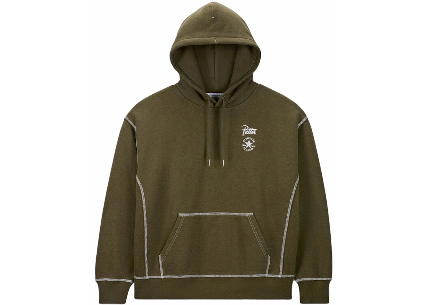 Converse x Patta Gold Standard Hoodie Utility Green Heather - vue secondaire B