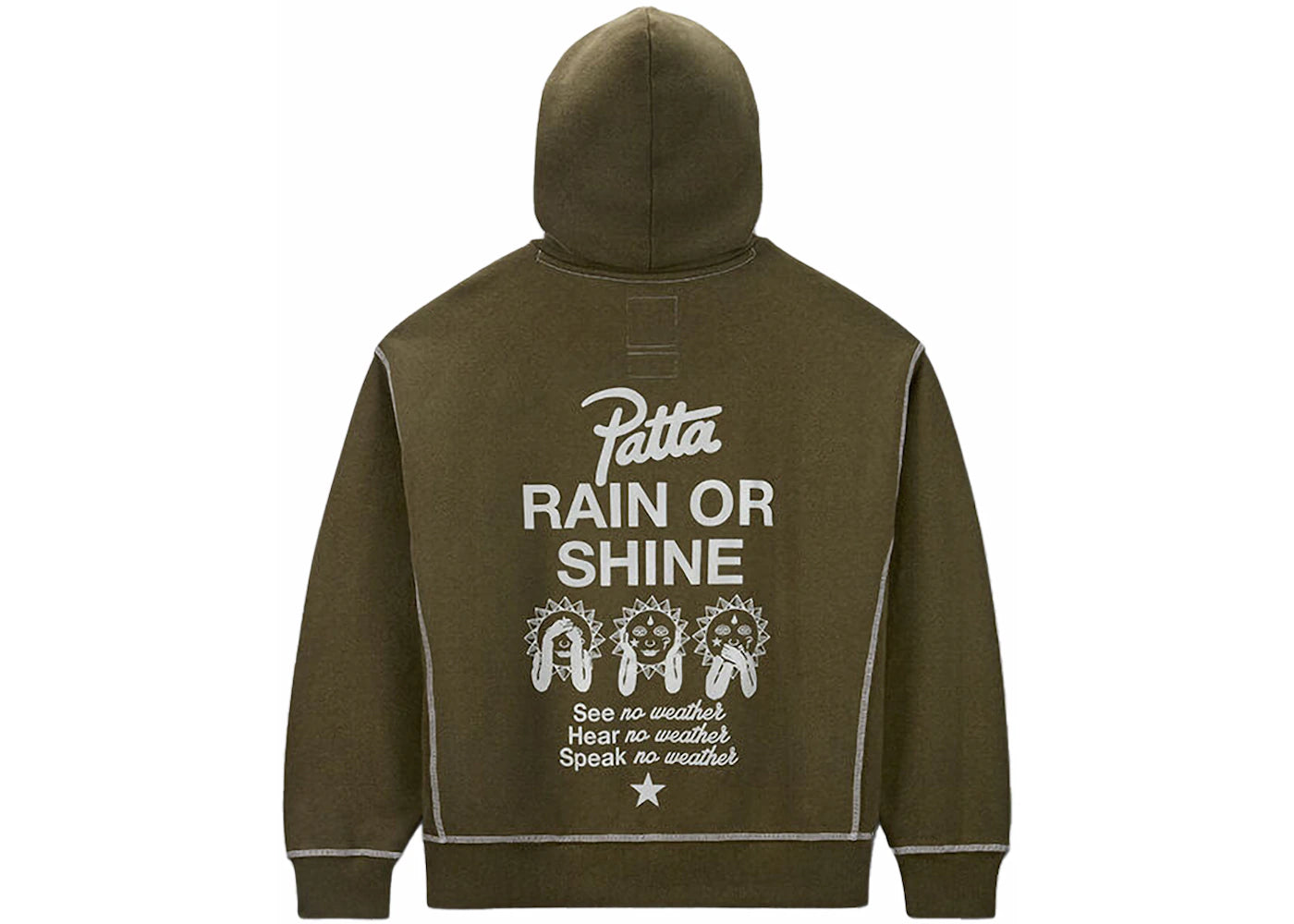 Converse x Patta Gold Standard Hoodie Utility Green Heather - vue secondaire A