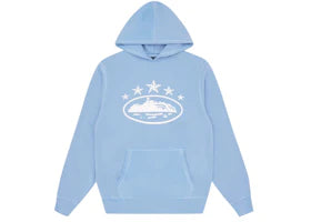 Corteiz 5 Starz Alcatraz Hoodie Baby Blue - vue 360