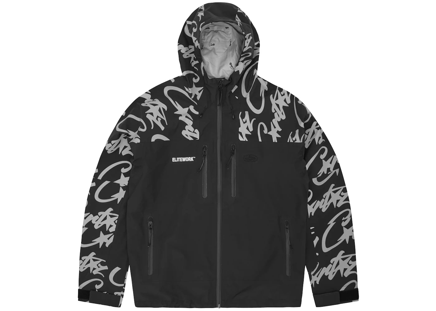 Corteiz Elitework Shell Jacket Black - vue secondaire A