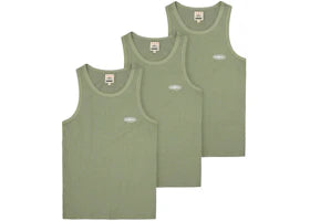 Corteiz HMP Essentials Tank Top (3 Pack) Olive
