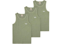 Corteiz HMP Essentials Tank Top (3 Pack) Olive - product view 2