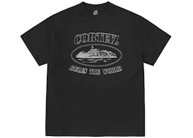 Corteiz Reflective Alcatraz Tee Triple Black - vue 360