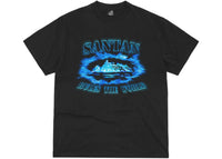 Corteiz Santan Alcatraz Tee Black/Blue Flame