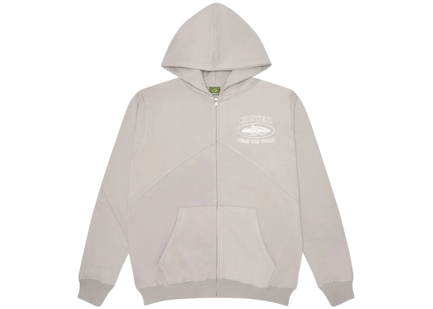Corteiz Superior V2 Zip-Up Hoodie Stone Grey - vue secondaire A