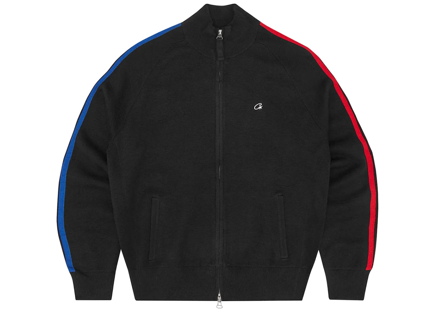 Corteiz VVS Knit Zip Black/Red/Blue - vue secondaire A