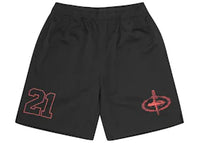 Corteiz x Slaughter Gang 21 Savage Mesh Shorts Black