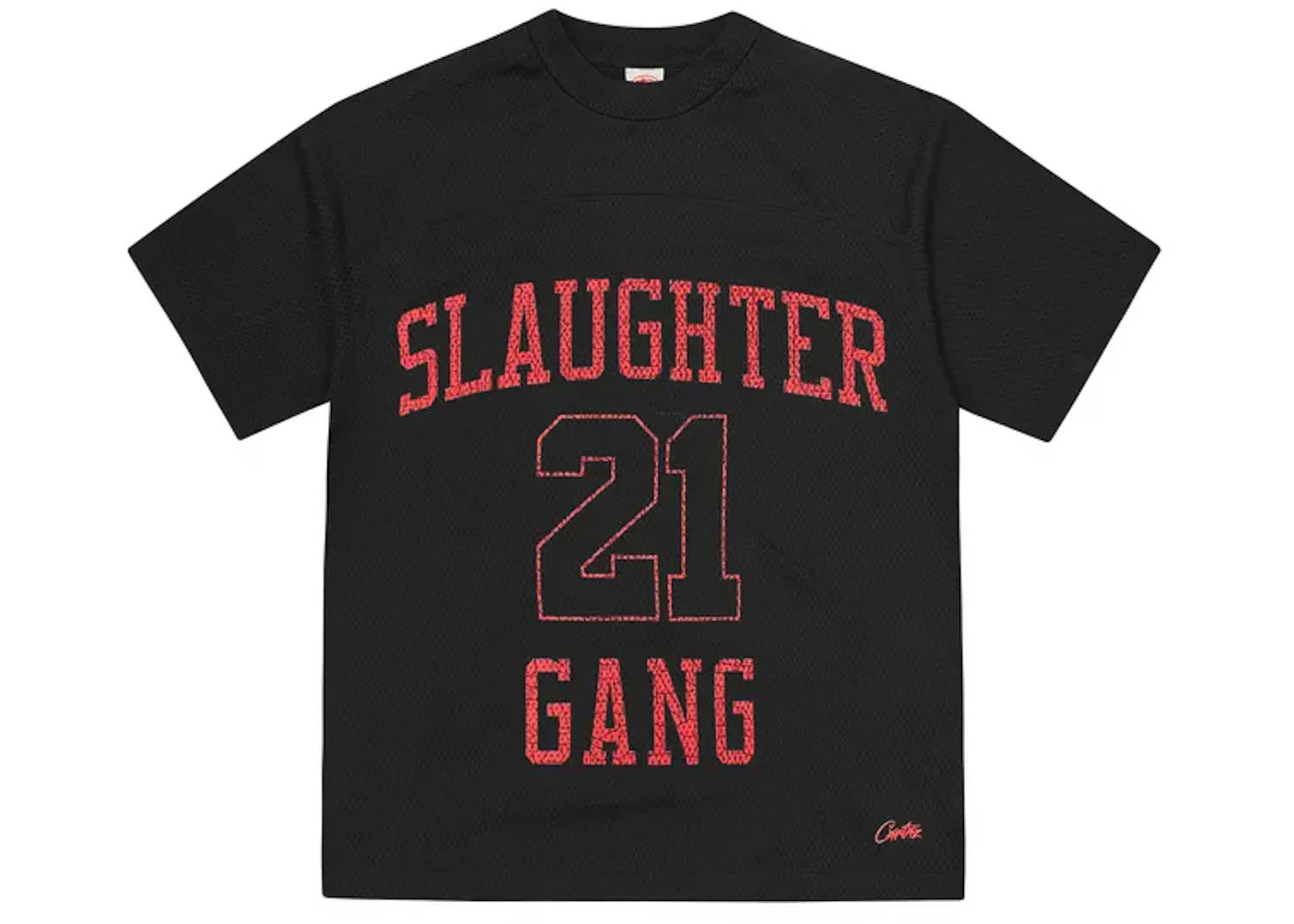 Corteiz x Slaughter Gang 21 Savage Mesh T-shirt Black - vue secondaire A
