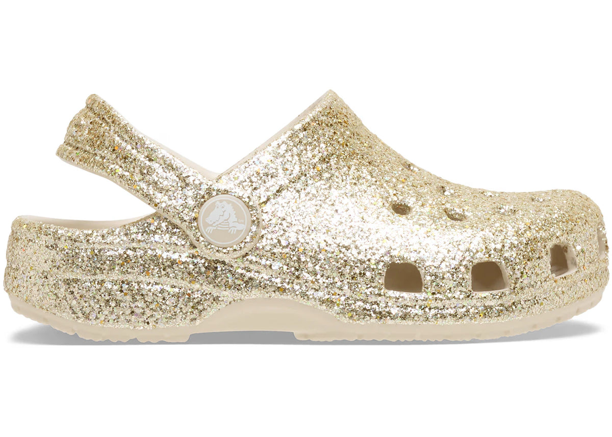 Crocs Classic Chunky Glitter Clog Sandstone (Kids) - vue secondaire A