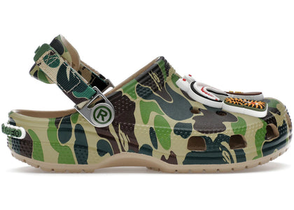 Crocs Classic Clog A Bathing Ape ABC Camo Green (Kids) - authentic Crocs sneakers