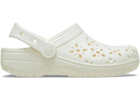 Crocs Classic Clog Floral Cut Out Chalk - vue 360