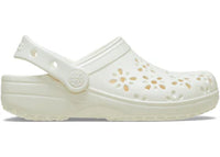 Crocs Classic Clog Floral Cut Out Chalk
