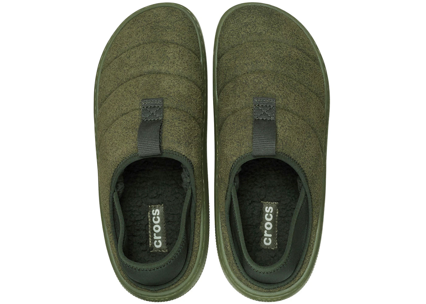 Crocs Classic Vegan Suede Moc Army Green - vue secondaire B