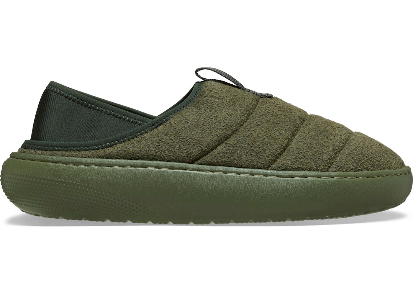 Crocs Classic Vegan Suede Moc Army Green - vue secondaire A