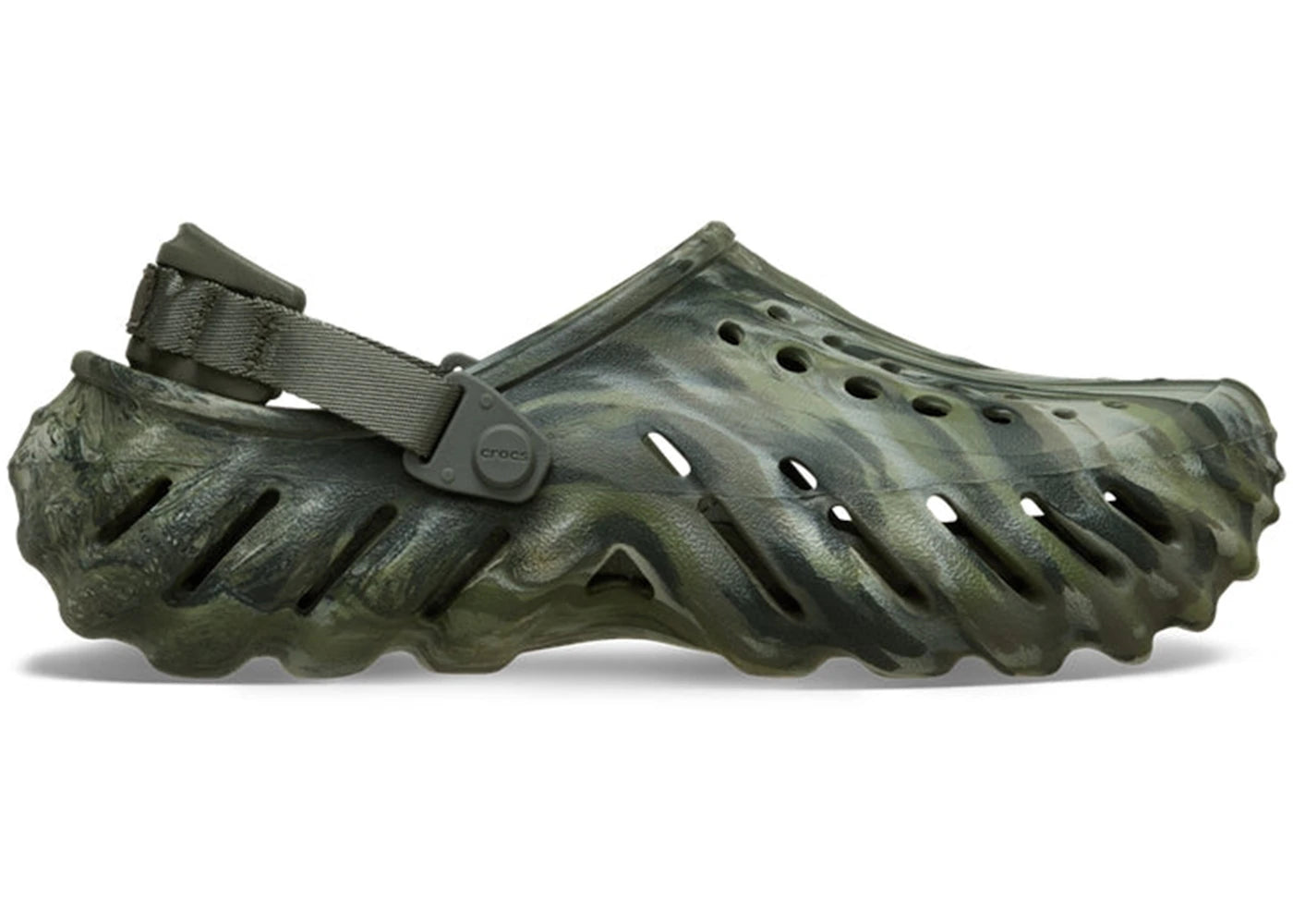 Crocs Echo Clog Marbled Dusty Olive Multi - vue 360