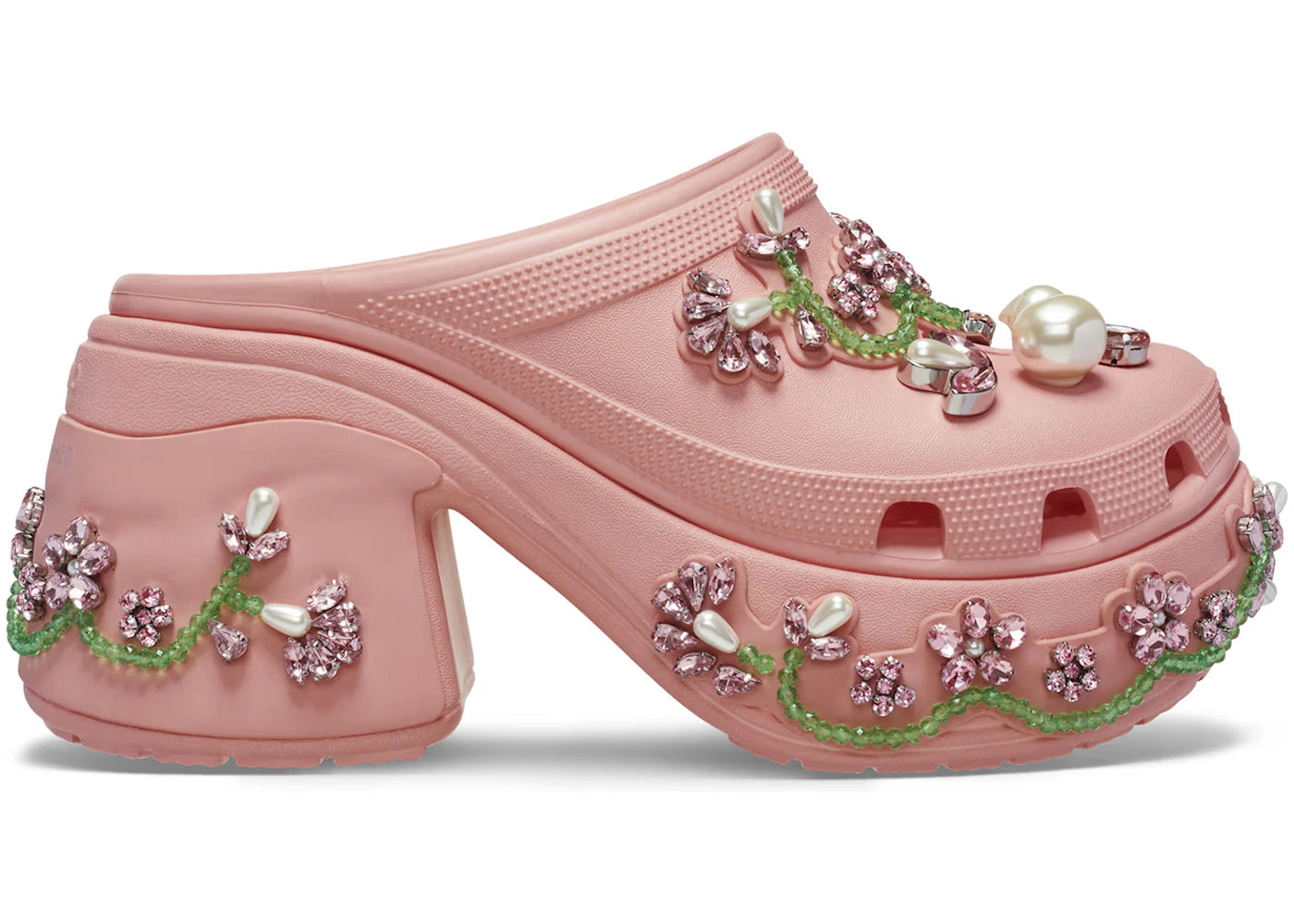 Crocs Siren Clog Simone Rocha Powder Pink - vue 360