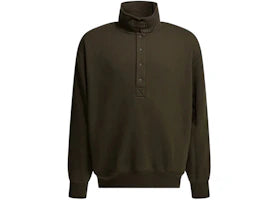 Daiwa Pier 39 Half Button Closure Sweatshirt Brown - vue 360