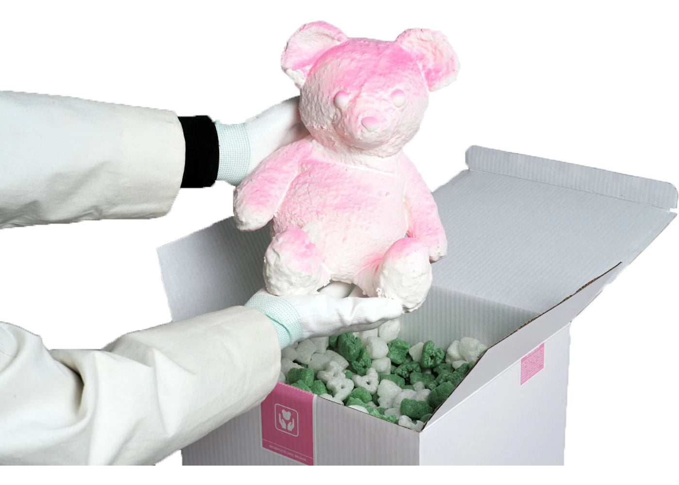 Daniel Arsham Cracked Bear Figure Pink - vue secondaire B