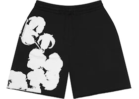 Denim Tears Big Cotton Wreath Sweat Shorts Black - vue secondaire A