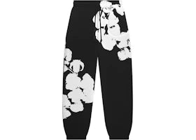 Denim Tears Big Cotton Wreath Sweatpants Black - vue 360
