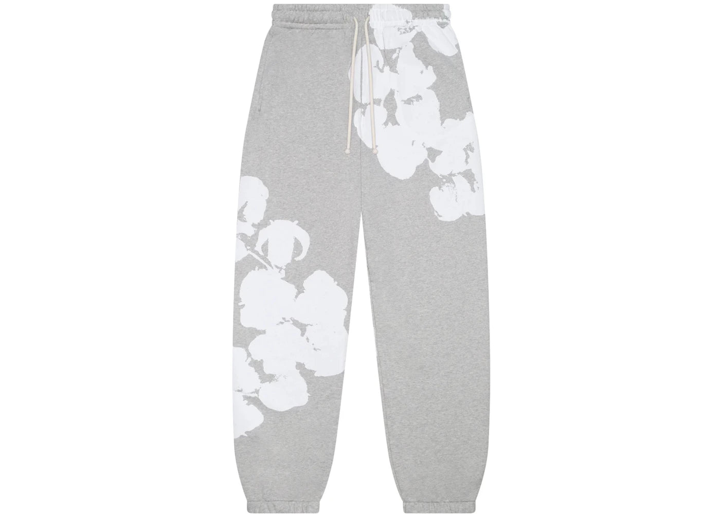 Denim Tears Big Cotton Wreath Sweatpants Grey - vue 360