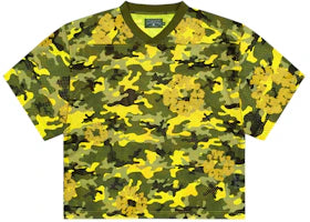 Denim Tears Camo Cotton Wreath Mesh Football Top Yellow