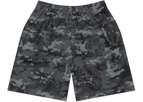Denim Tears Camo Cotton Wreath Mesh Shorts Black - authentic Denim Tears apparel