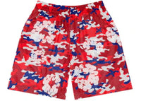 Denim Tears Camo Cotton Wreath Mesh Shorts Red