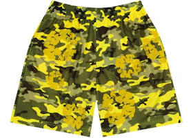 Denim Tears Camo Cotton Wreath Mesh Shorts Yellow - authentic Denim Tears apparel