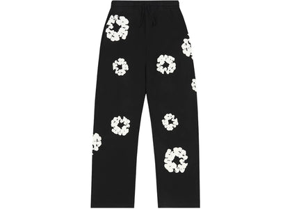 Denim Tears Cotton Wreath Baggy Sweatpants Black - apparel view 2