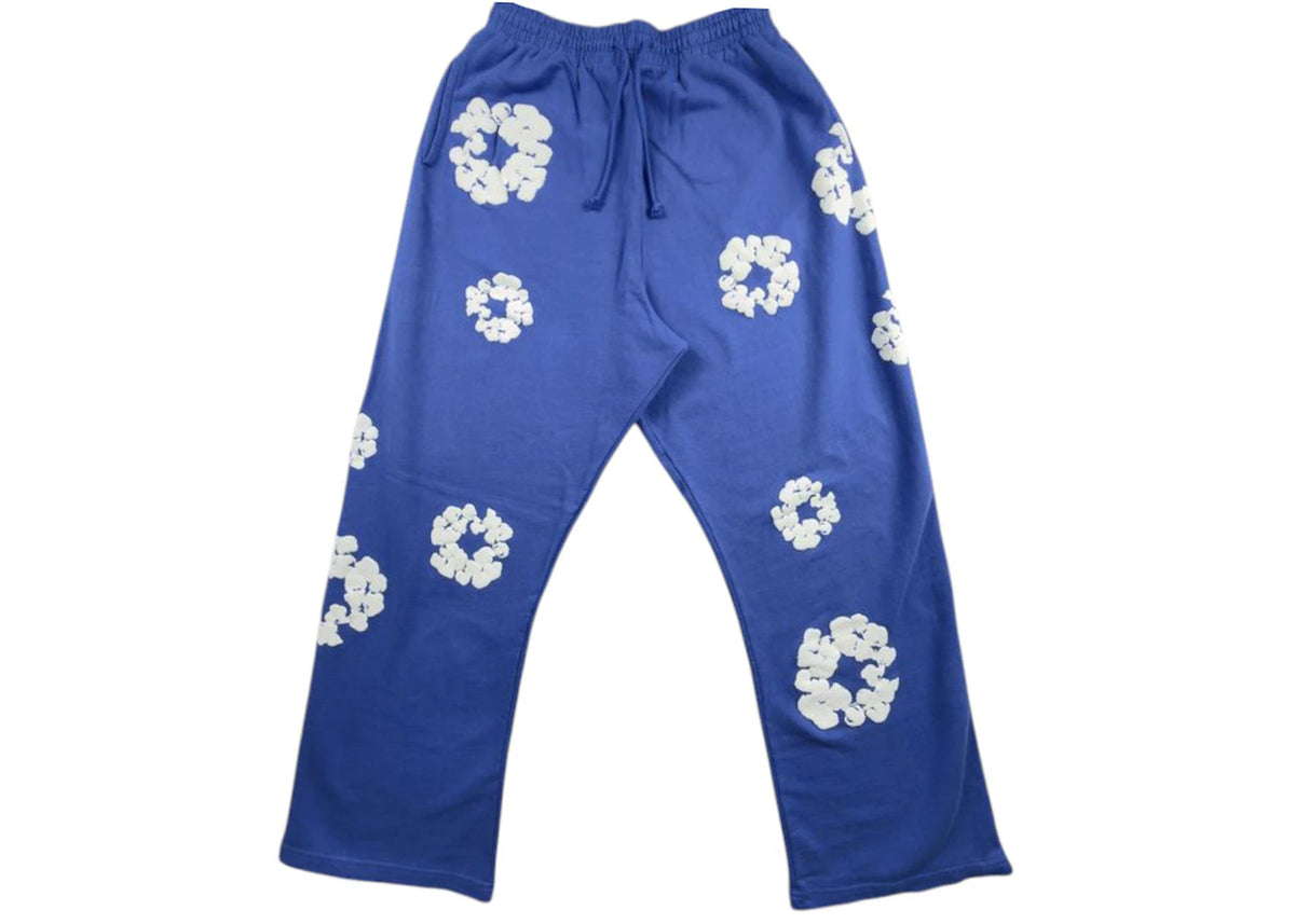 Denim Tears Cotton Wreath Baggy Sweatpants Blue - vue secondaire A