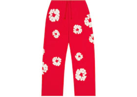 Denim Tears Cotton Wreath Baggy Sweatpants Red - vue 360
