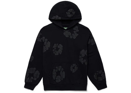 Denim Tears Cotton Wreath Hoodie Black Monochrome - authentic Denim Tears apparel