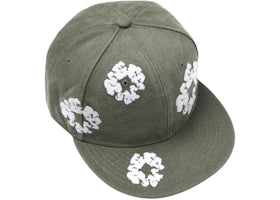 Denim Tears Cotton Wreath New Era 59Fifty Canvas Fitted Cap Olive - vue 360