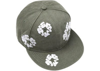 Denim Tears Cotton Wreath New Era 59Fifty Canvas Fitted Cap Olive