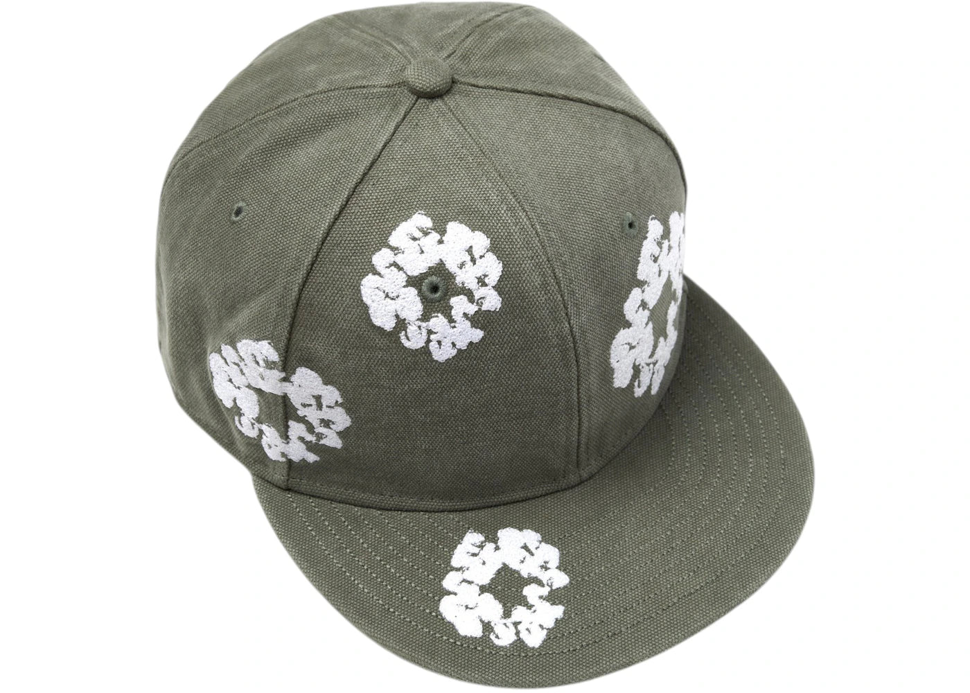 Denim Tears Cotton Wreath New Era 59Fifty Canvas Fitted Cap Olive - vue secondaire A