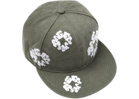 Denim Tears Cotton Wreath New Era 59Fifty Canvas Fitted Cap Olive