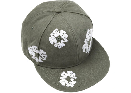 Denim Tears Cotton Wreath New Era 59Fifty Canvas Fitted Cap Olive - product view 2
