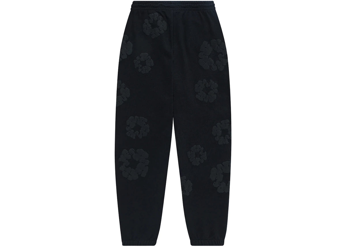 Denim Tears Cotton Wreath Sweatpants Black Monochrome - vue secondaire B