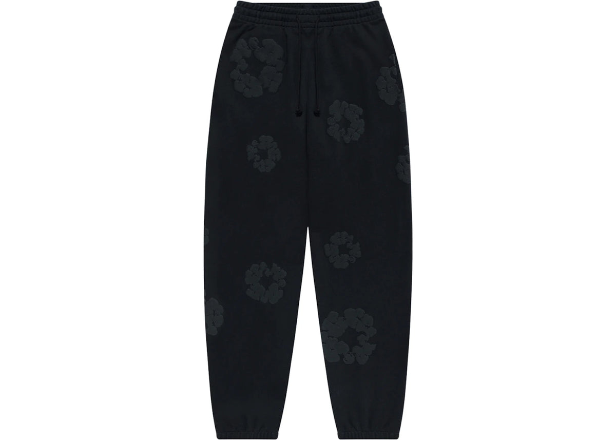 Denim Tears Cotton Wreath Sweatpants Black Monochrome - vue secondaire A