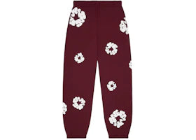 Denim Tears Cotton Wreath Sweatpants Burgundy